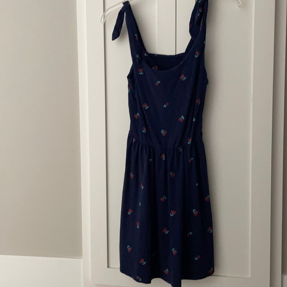 6ixty8ight Dark blue dress with cherries
